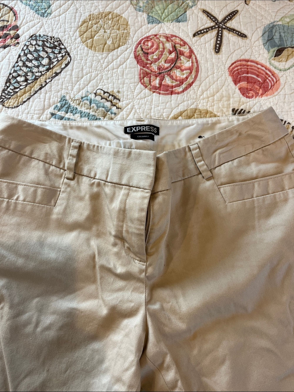 Express Women's Khaki Dress Pants in Light Beige